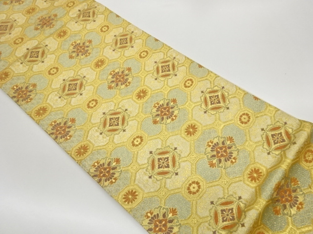 JAPANESE FUKURO OBI / WOVEN FLOWER CREST